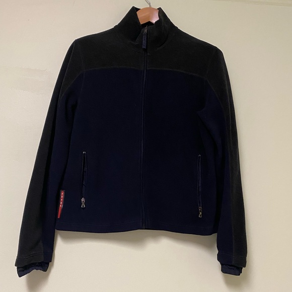Prada Black and Red Zip-Up Jacket